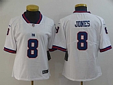 Women Nike Giants 8 Daniel Jones White Color Rush Limited Jersey,baseball caps,new era cap wholesale,wholesale hats